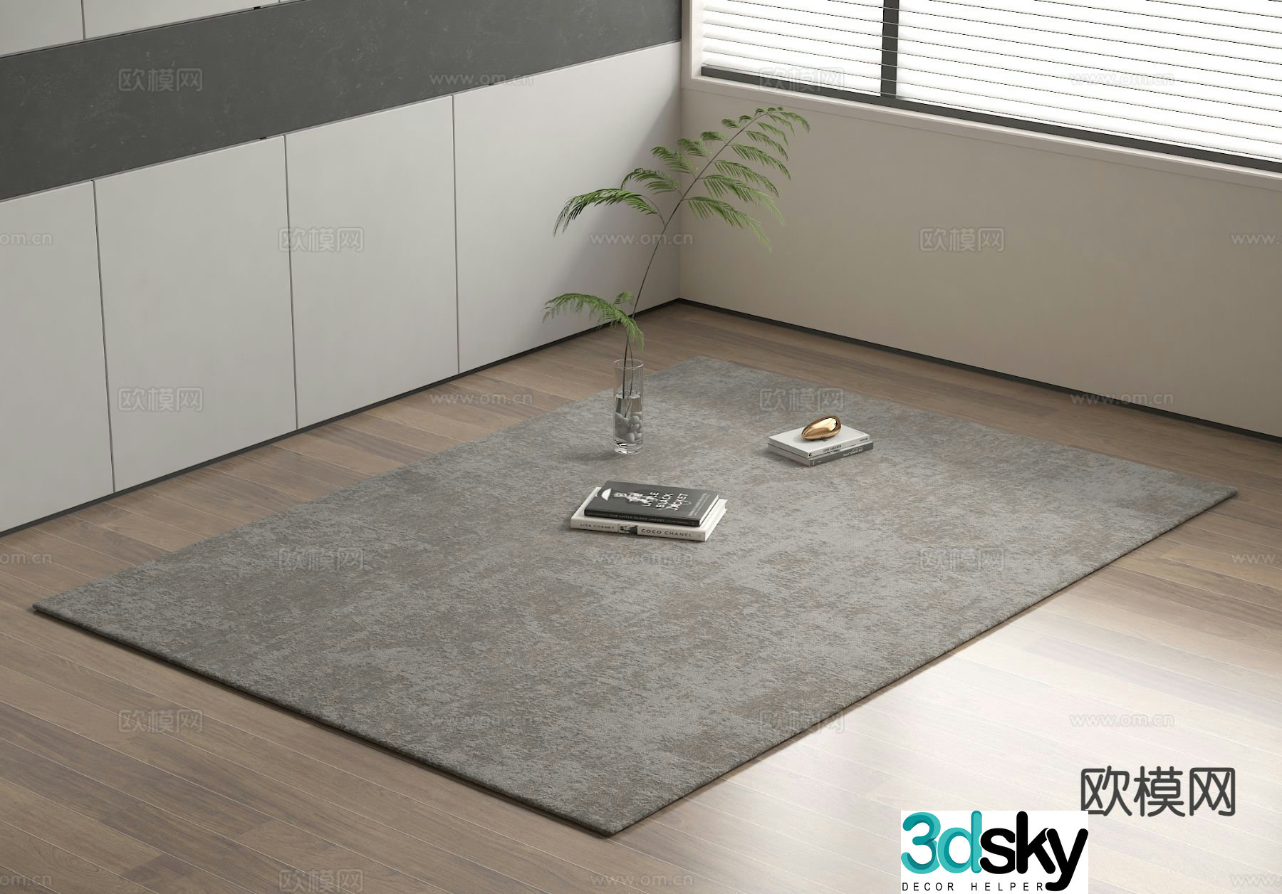 solid color carpet 3d model