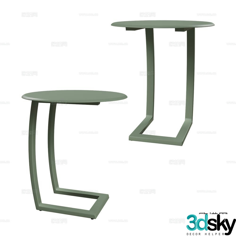 BAXTER side table and corner table 3D model