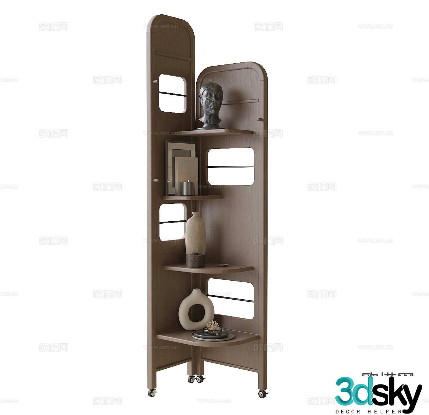 Nordic storage rack display rack 3d model