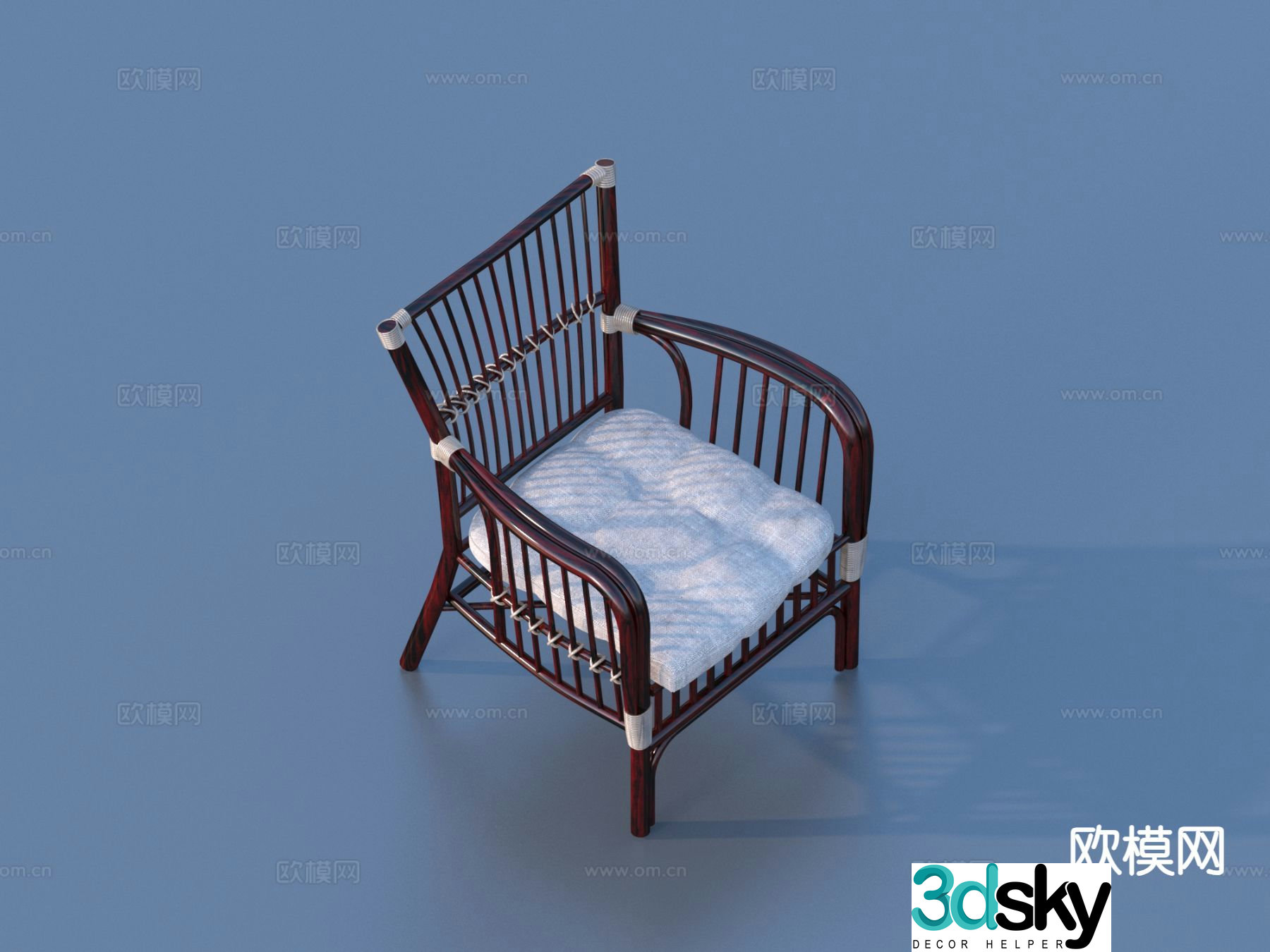 New Chinese style chair dining chair 3d model