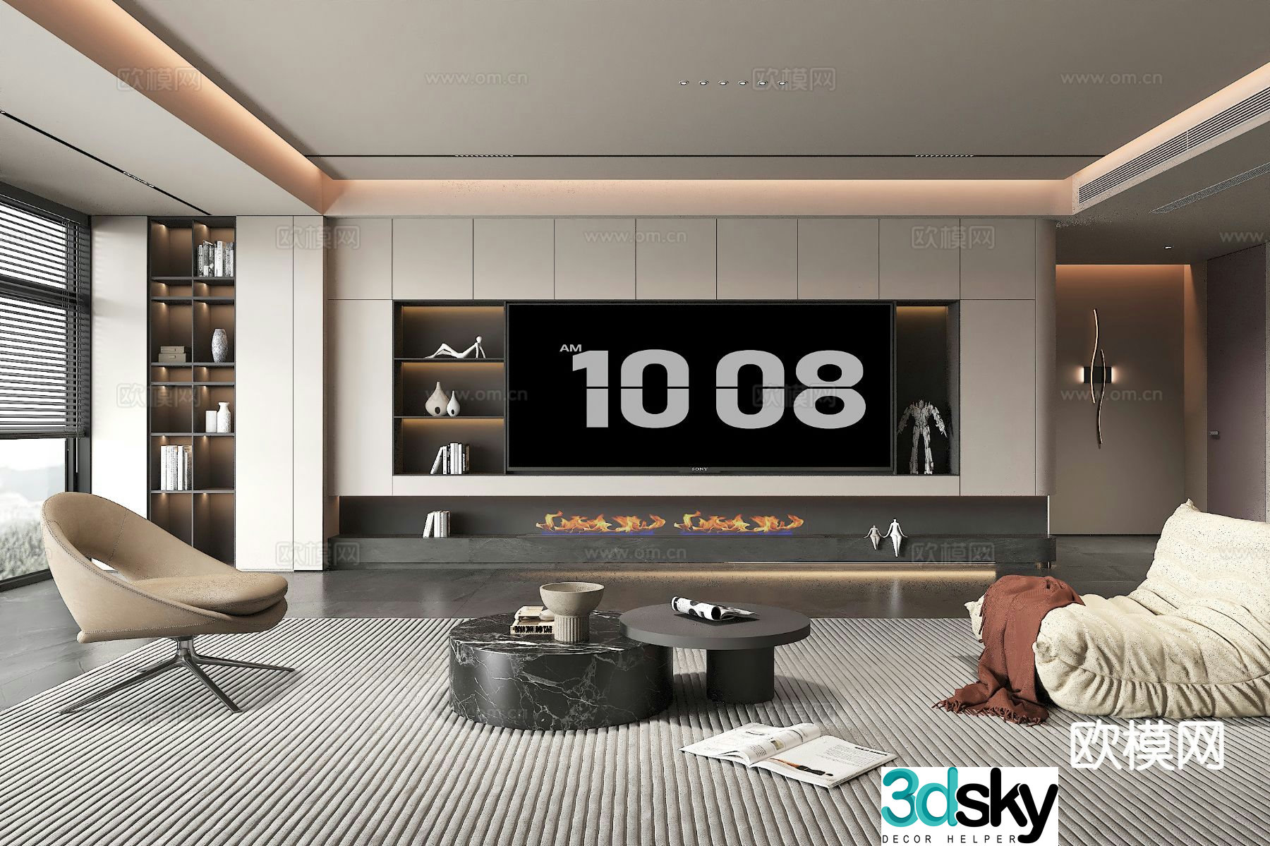 Modern living room 3d model
