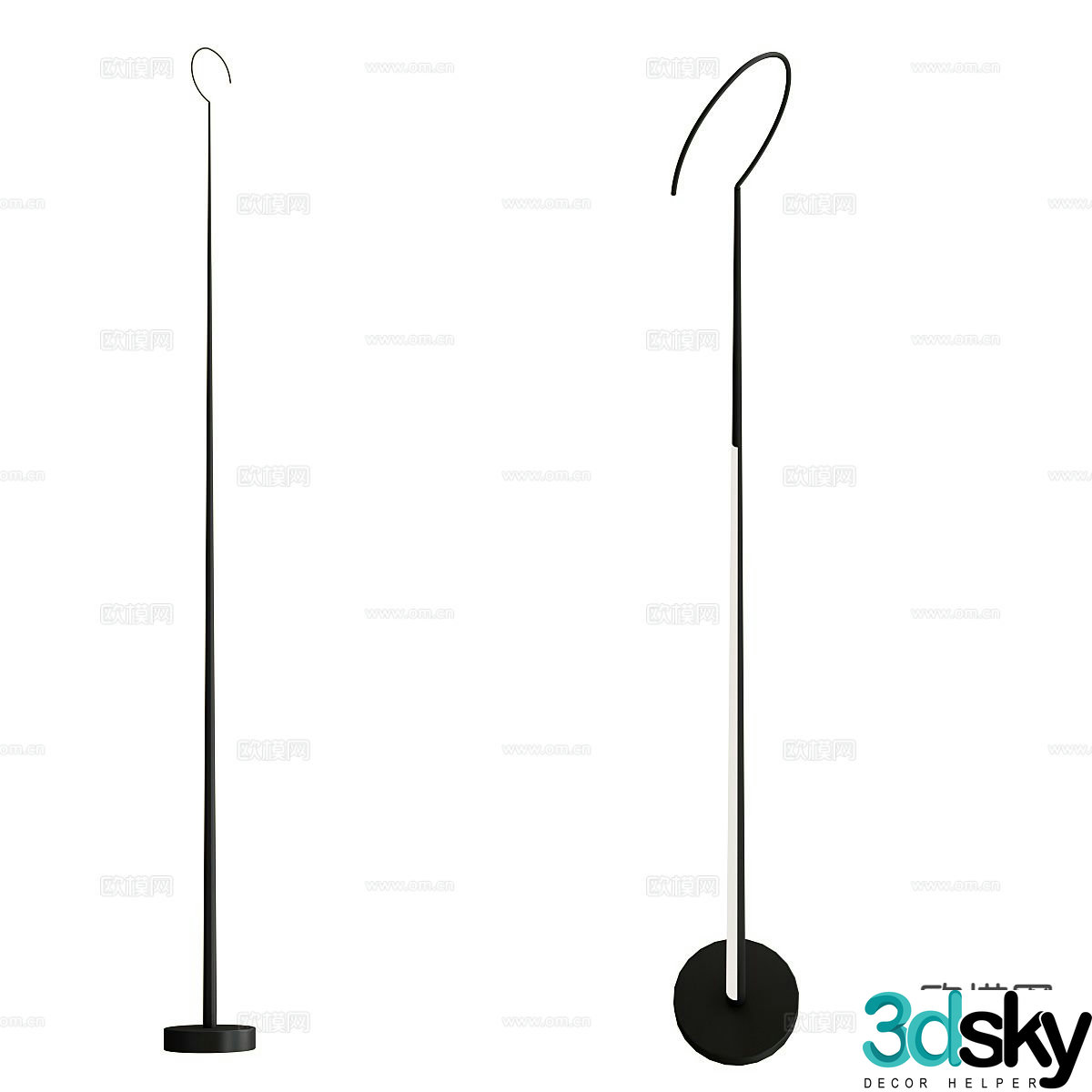 Minimalist floor lamp 3d model
