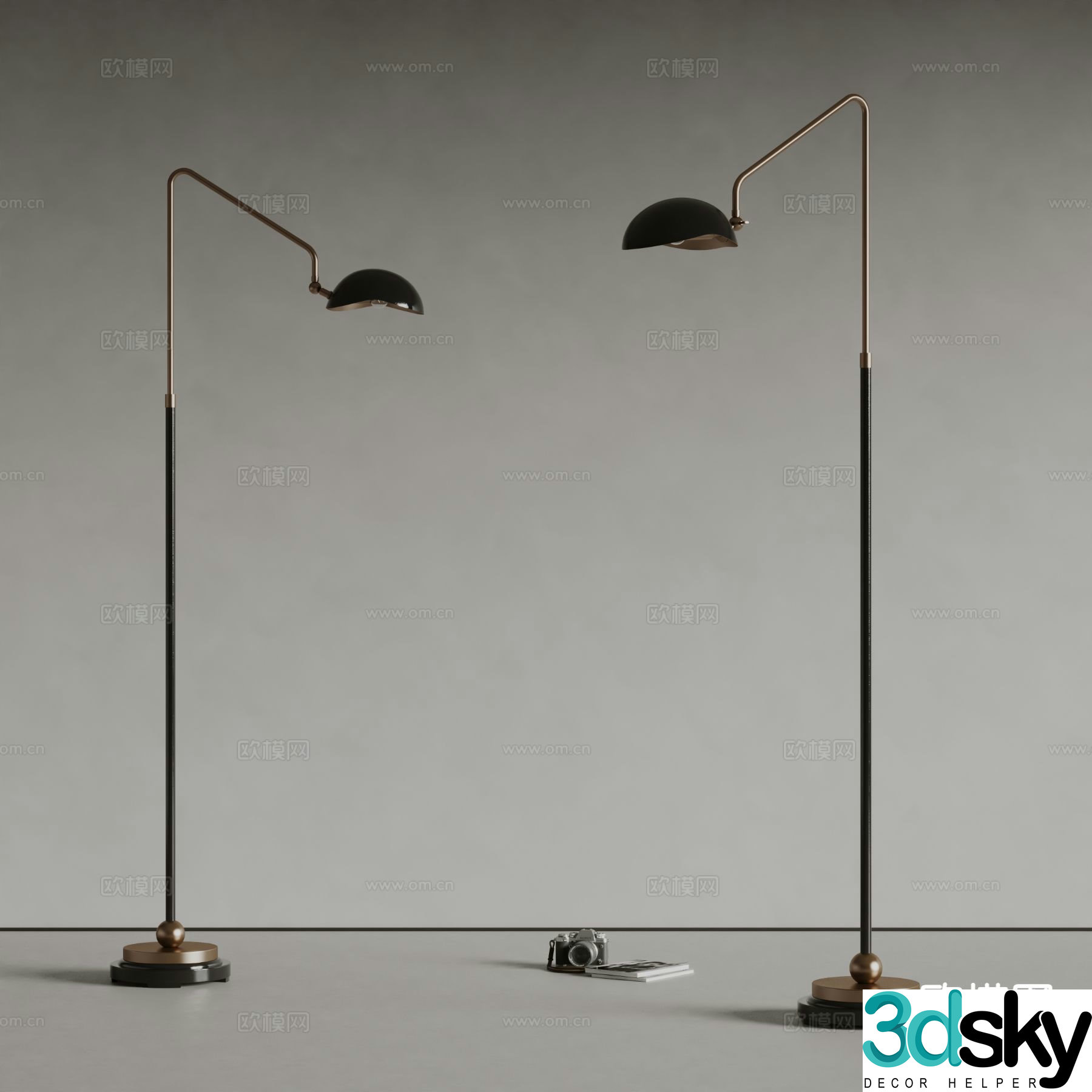 Bonaldo floor lamp art lamp 3d model