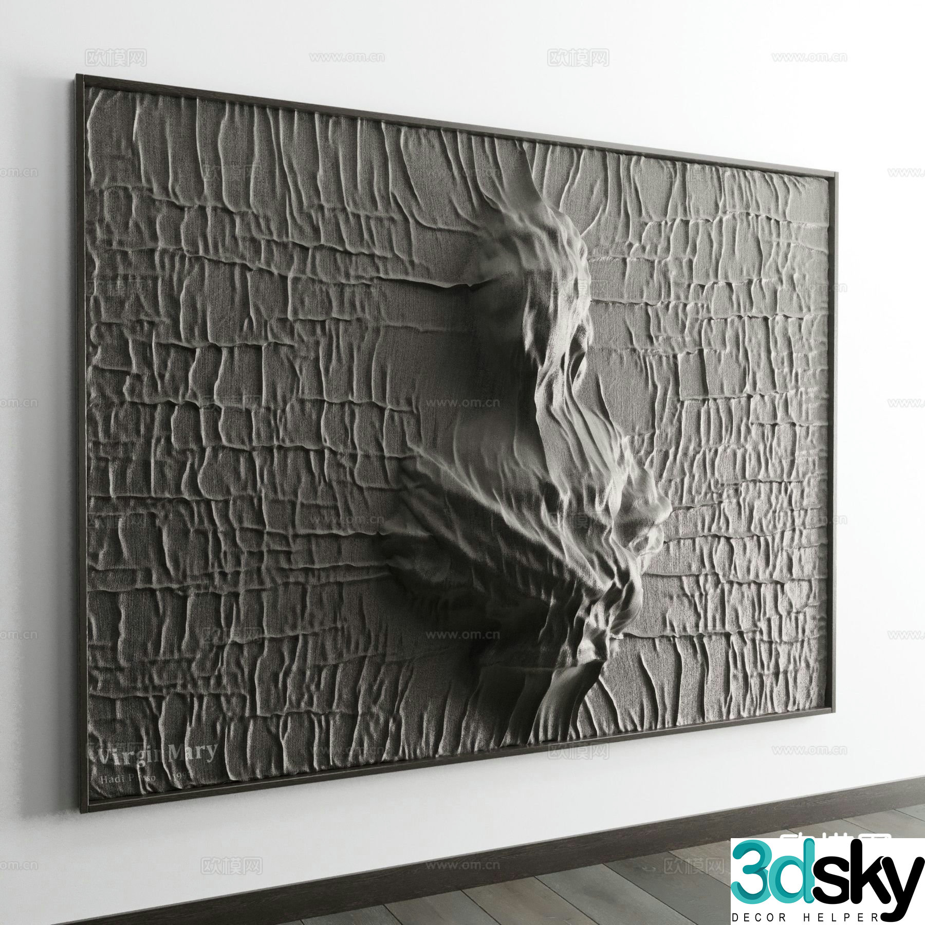 Modern abstract painting hanging painting 3d model