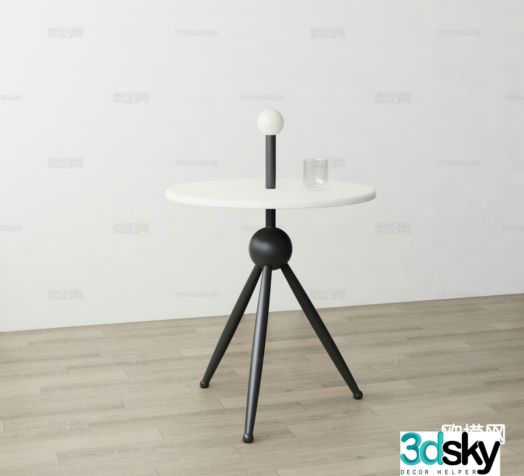 Modern side table corner table side table 3d model