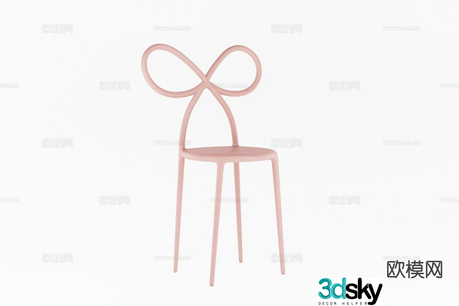 Modern chair bow chair 3d model
