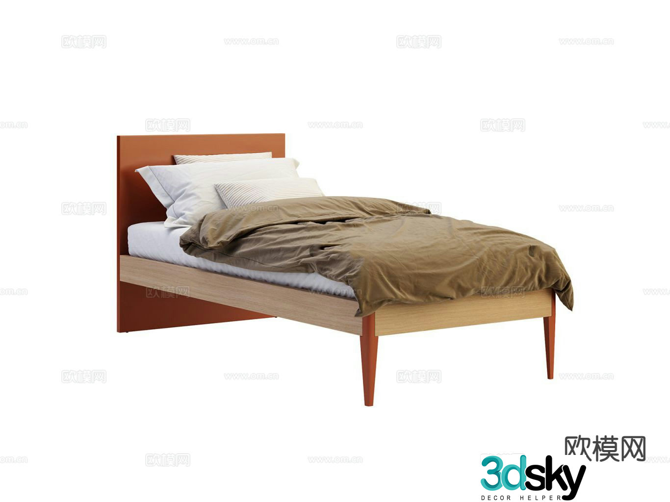 Single bed 3d model