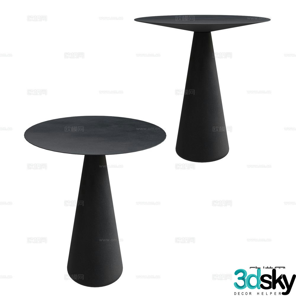 BAXTER side table corner table round table 3D model
