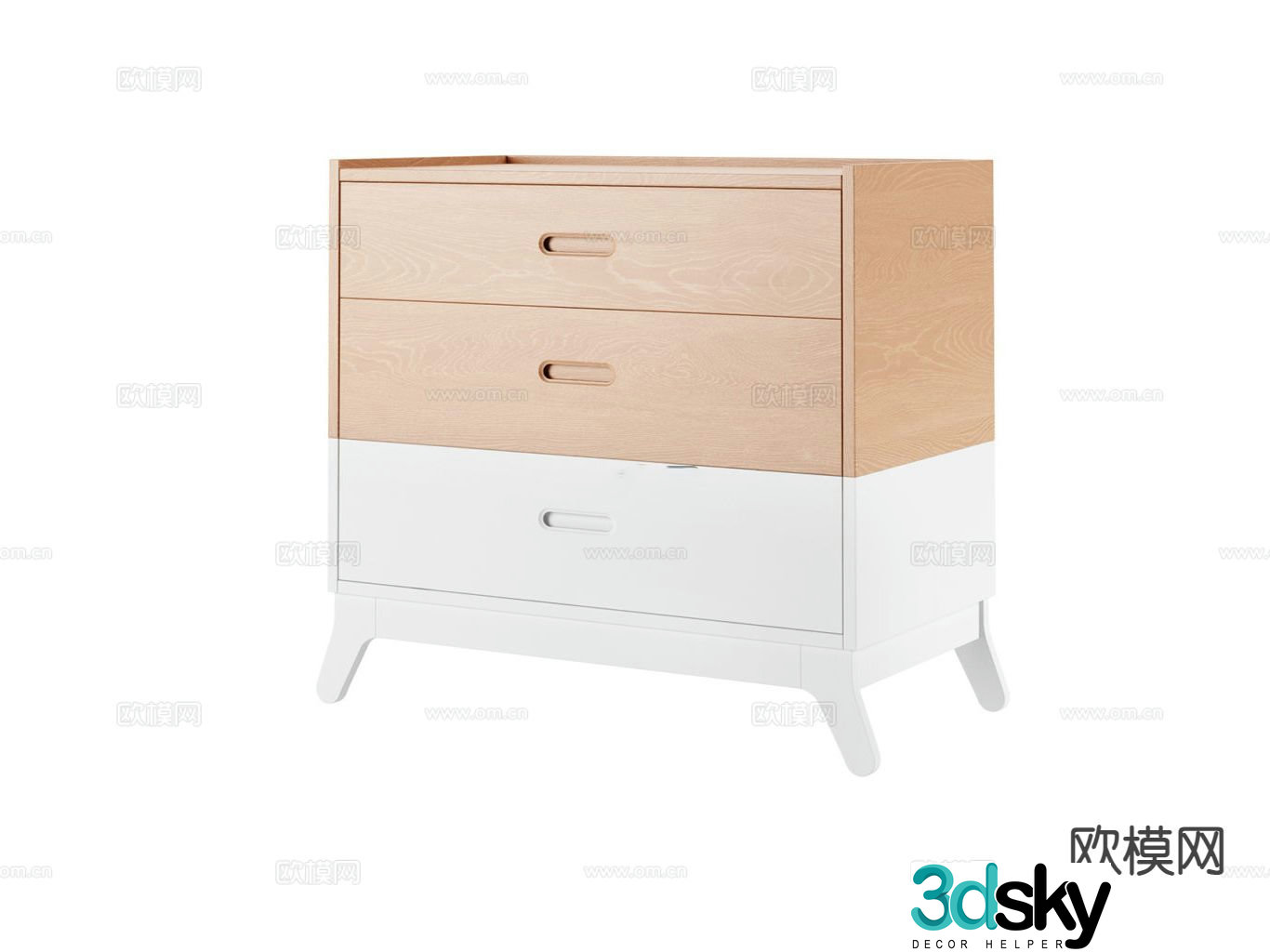 Modern bedside table 3d model