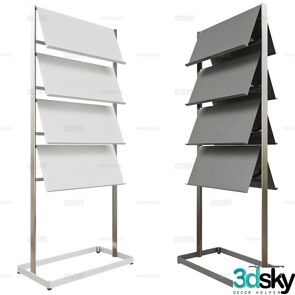 Systemtronic bookshelf magazine rack newspaper rack 3d model