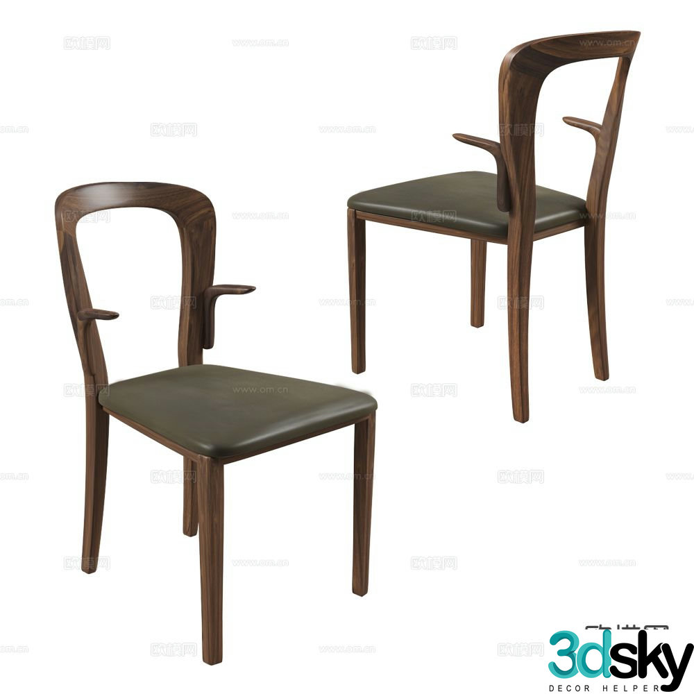 Pacini medieval style chair dining chair 3d model