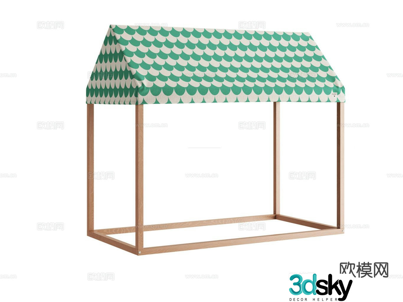 Children’s tent bed 3d model