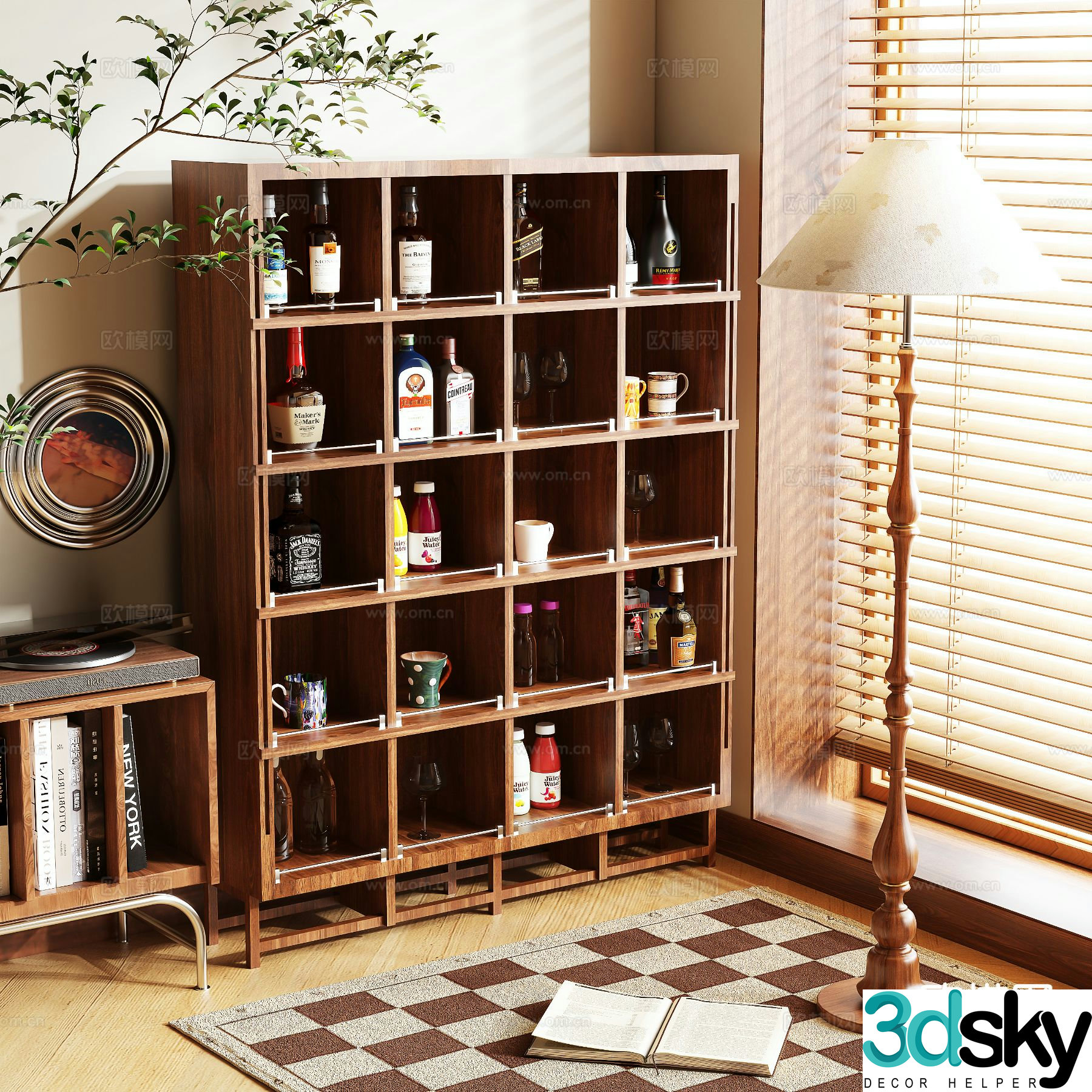 Medieval style wine cabinet 3D model