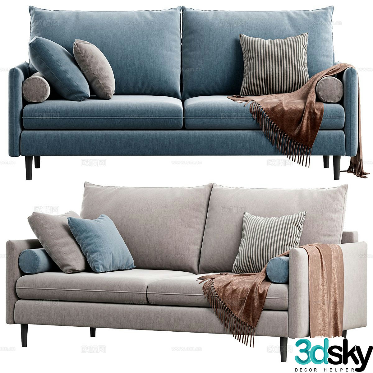 Double sofa 3d model