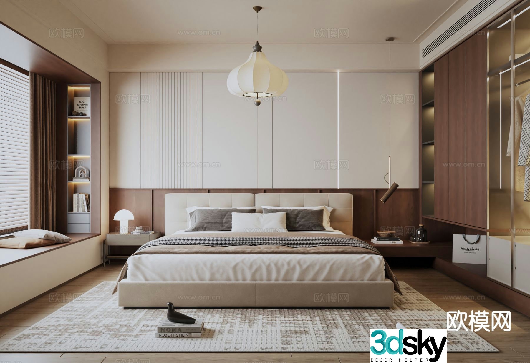 Medieval style bedroom master bedroom 3d model