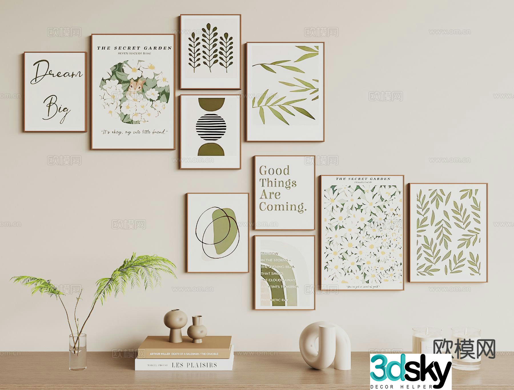 Nordic hanging painting art painting decorative painting 3d model