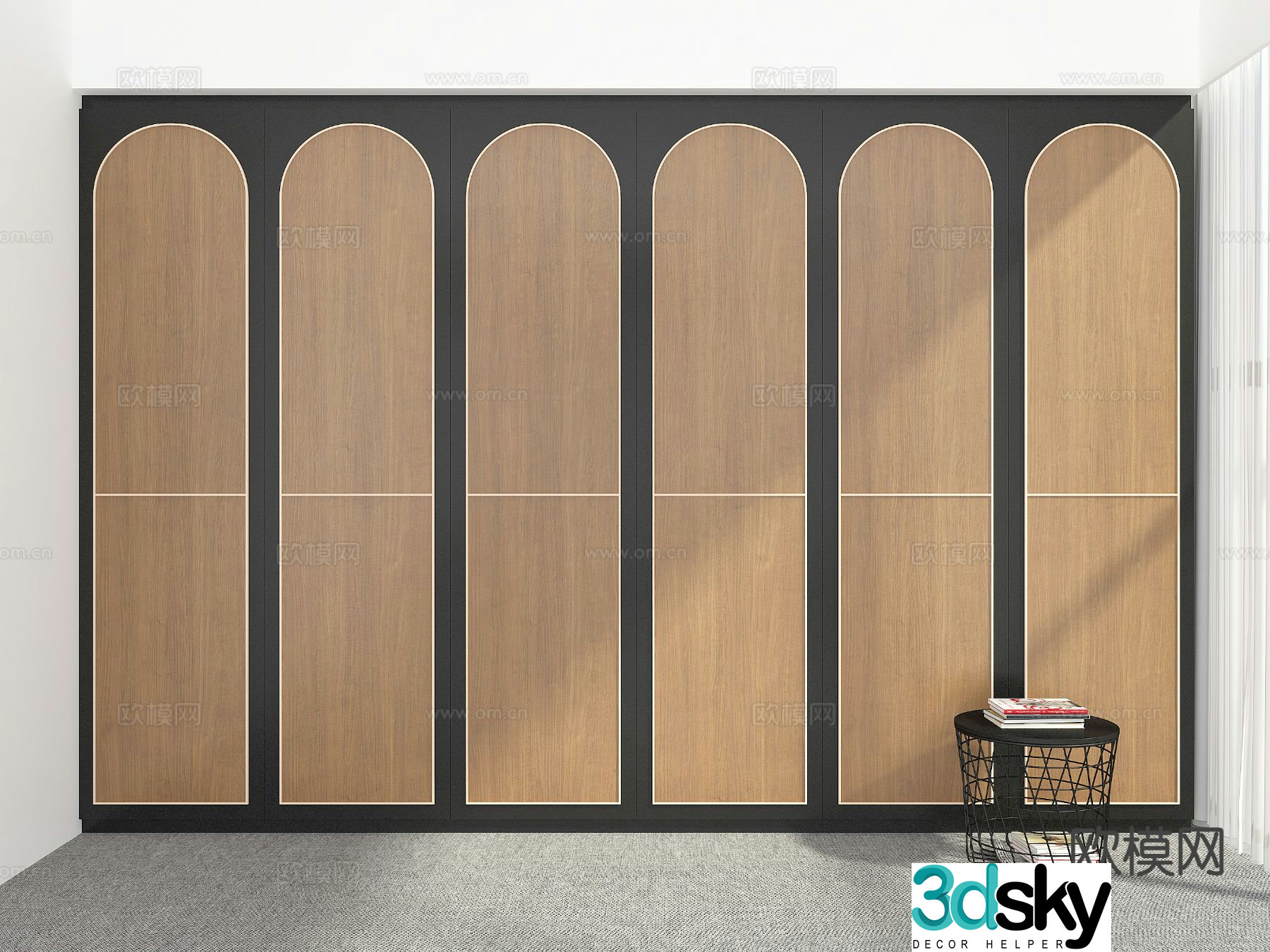 Modern wardrobe 3d model