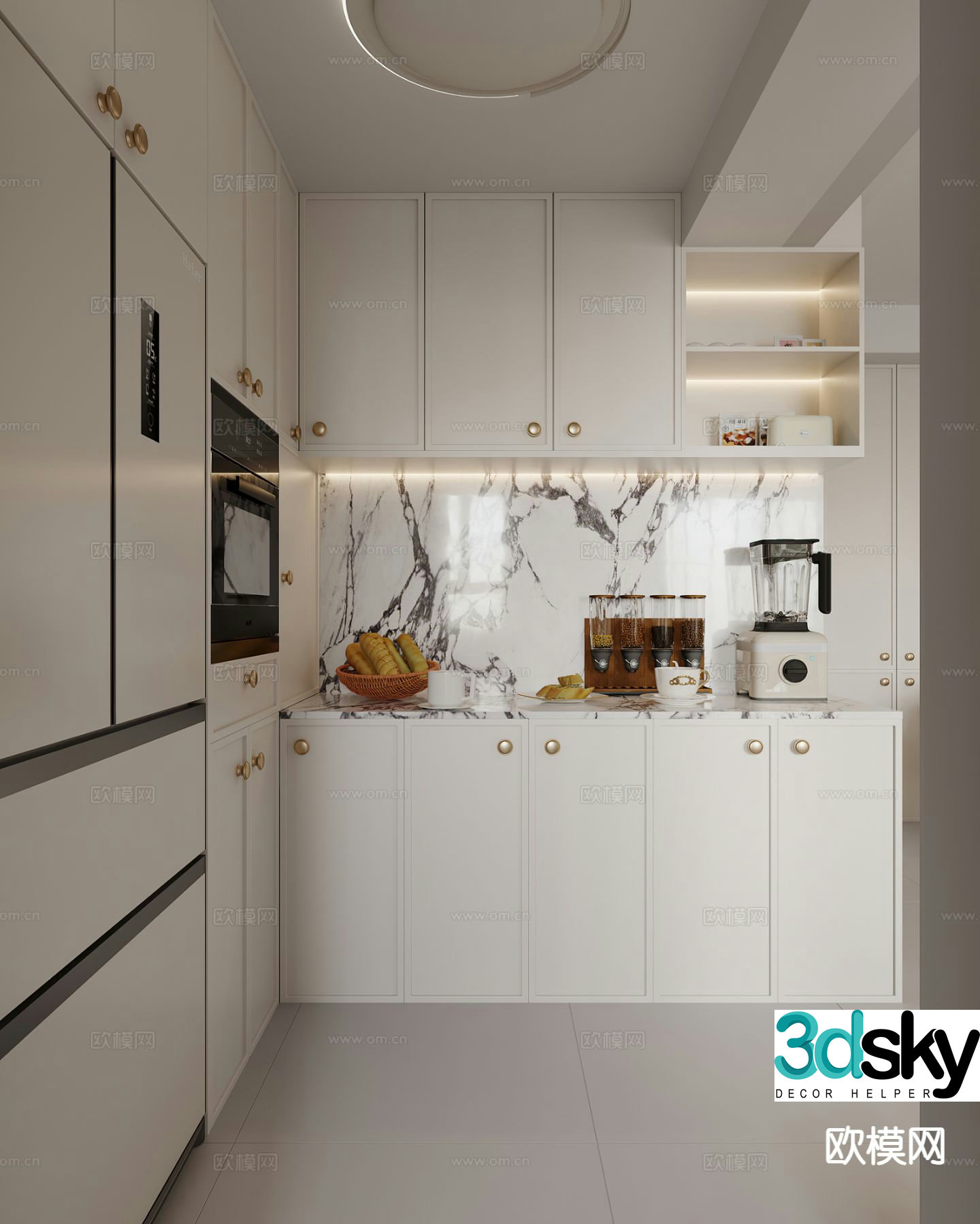 French sideboard 3d model