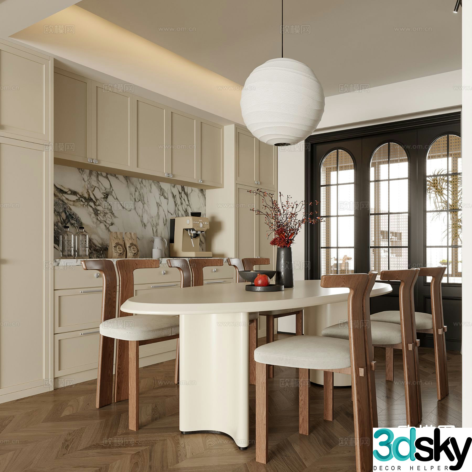 Medieval style restaurant 3d model