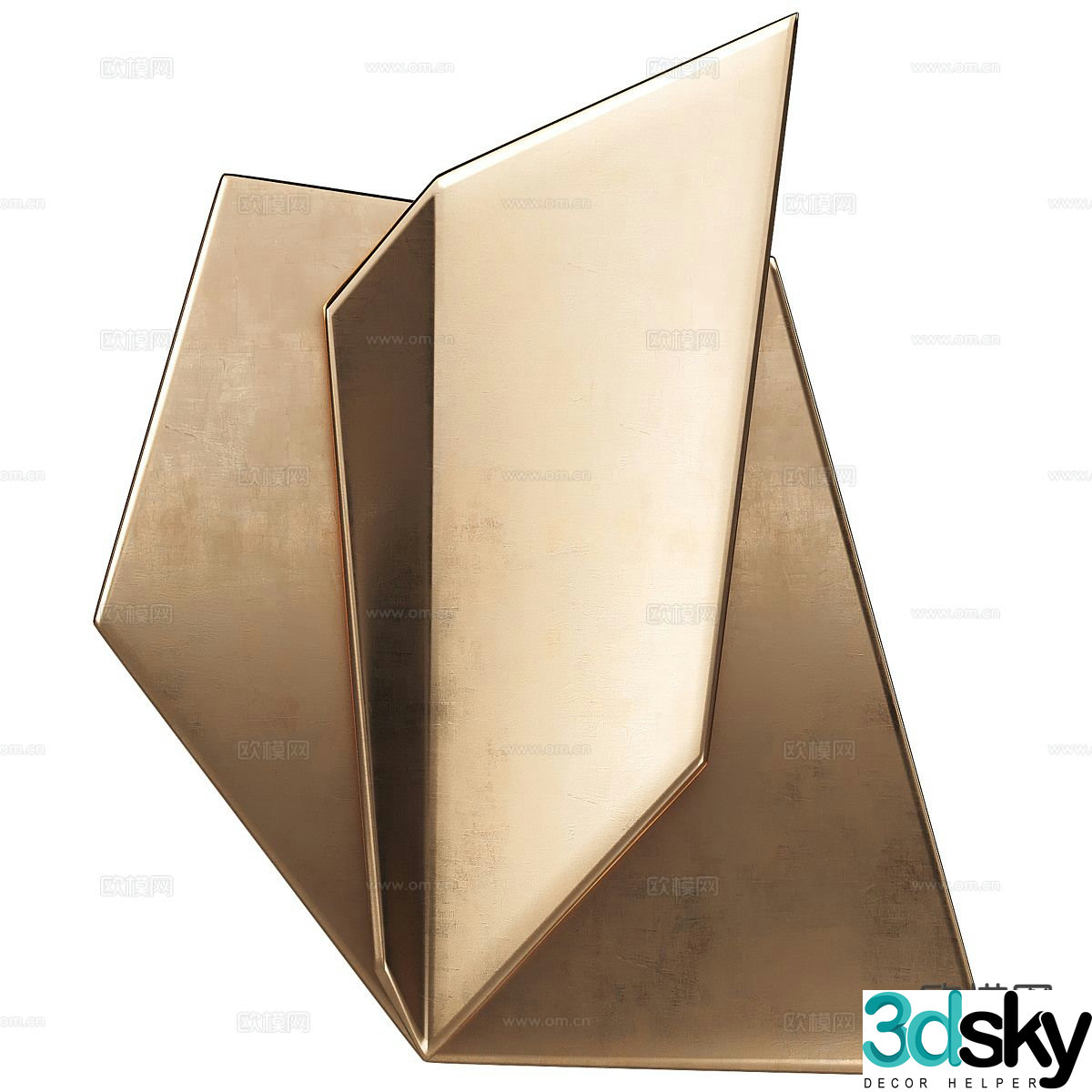 Modern metal wall decoration 3d model