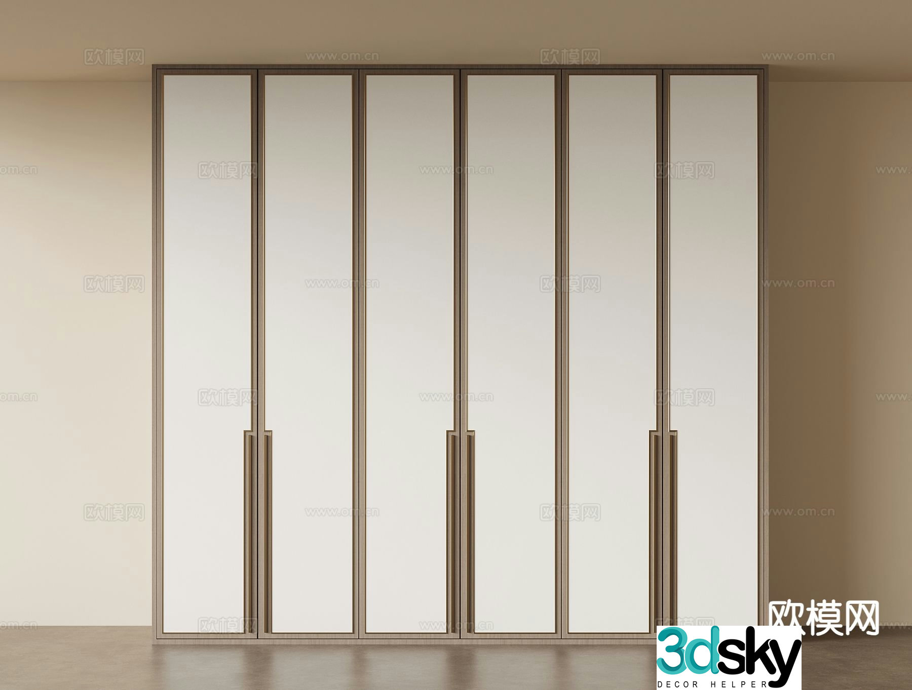 New Chinese style wardrobe 3d model