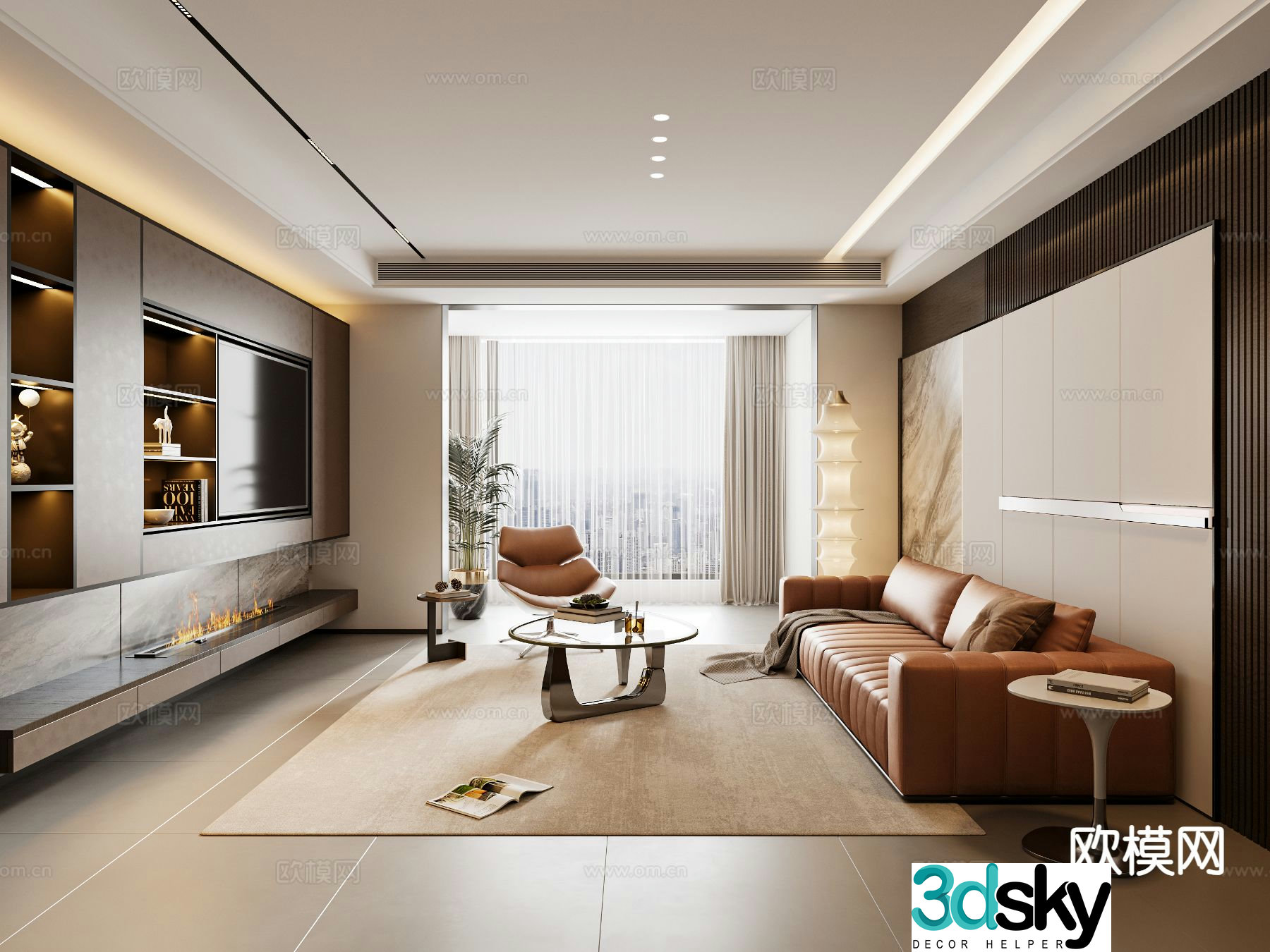 Italian living room 3d model