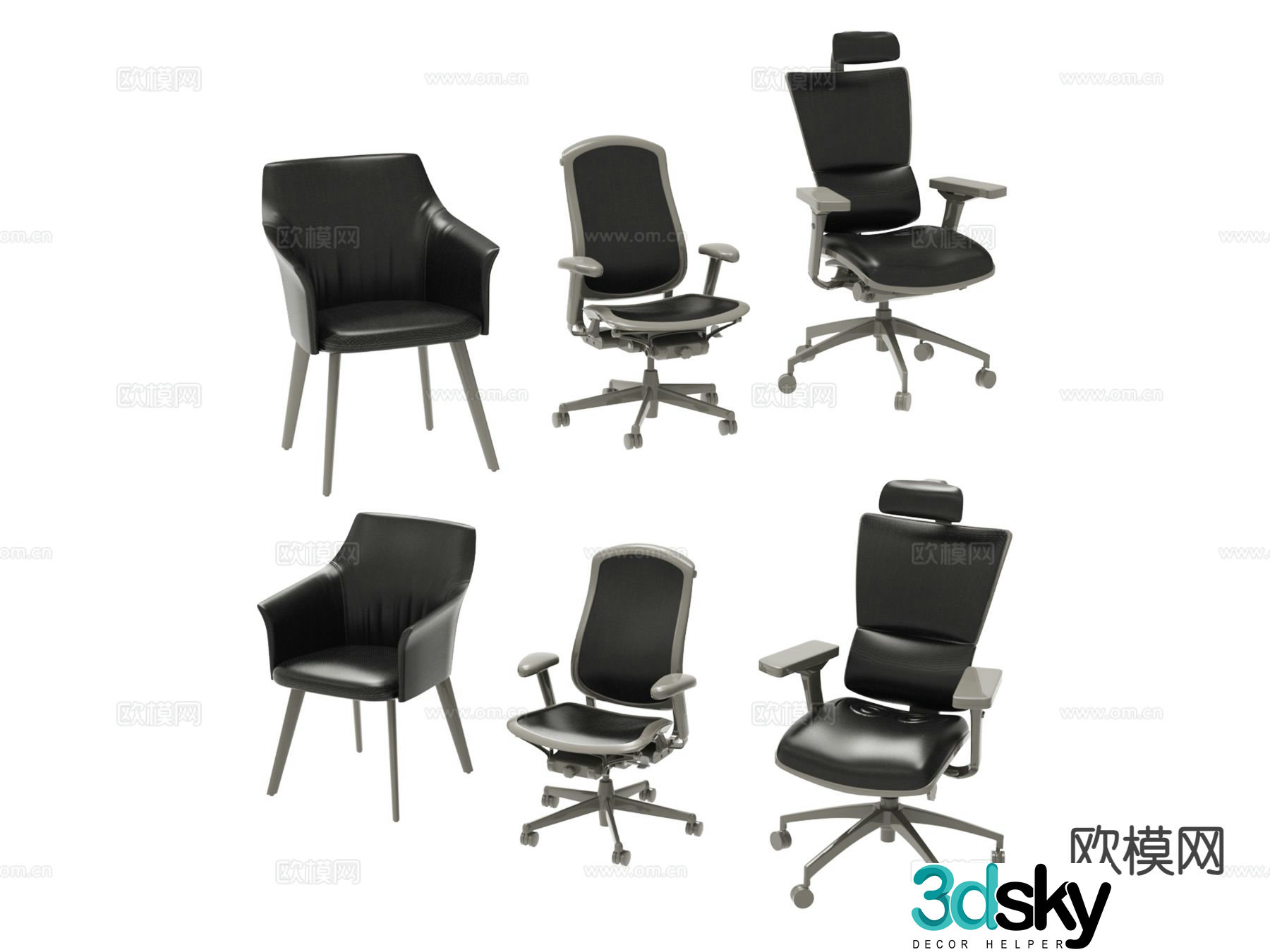 Office chair shift chair staff chair 3d model