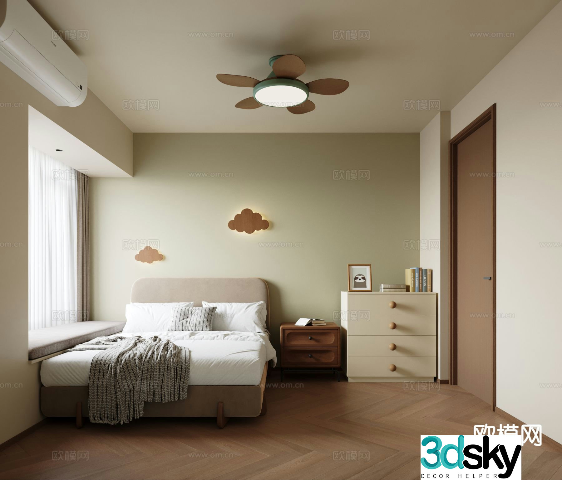 Modern children’s room child’s room second bedroom 3D model