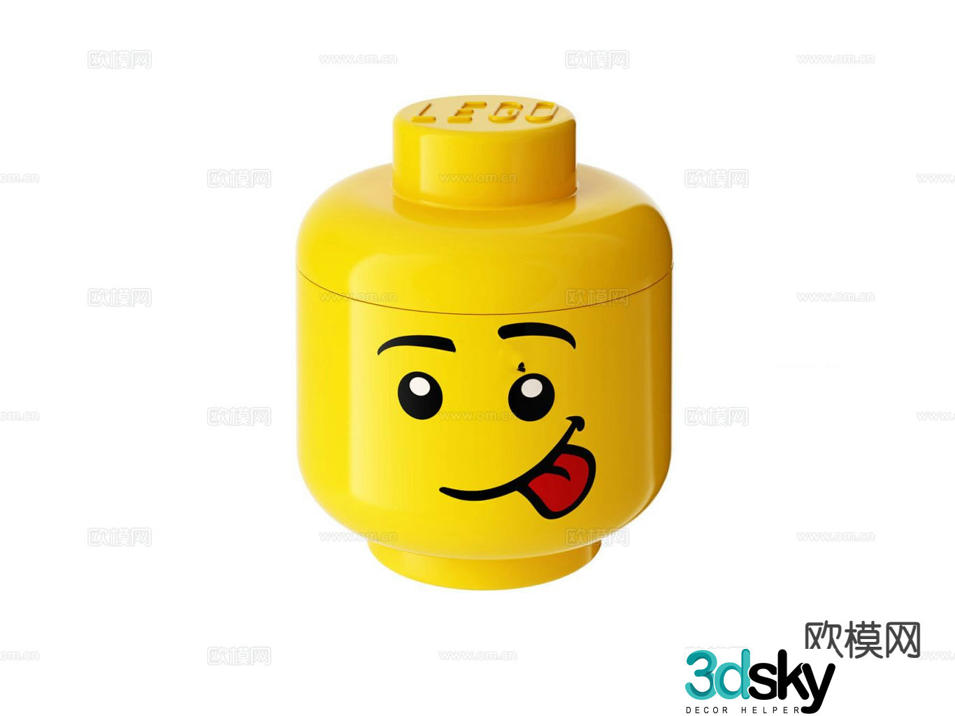 Modern building blocks 3d model