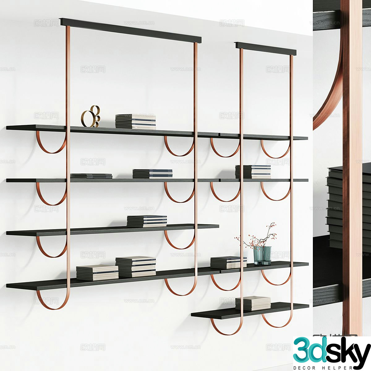Modern wall cabinet wall cabinet shelf 3d model
