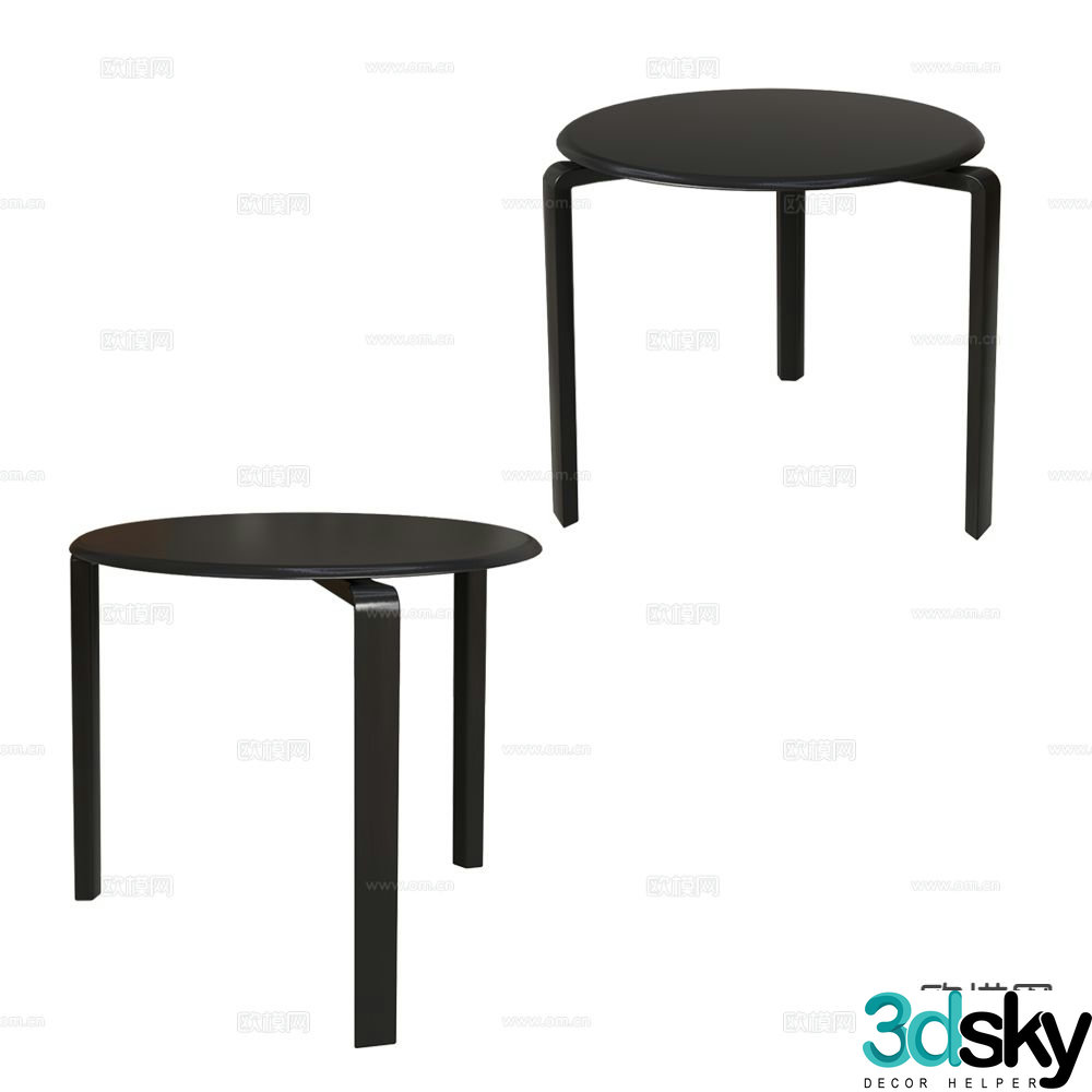 Fermob modern corner table side table round table table table 3d model