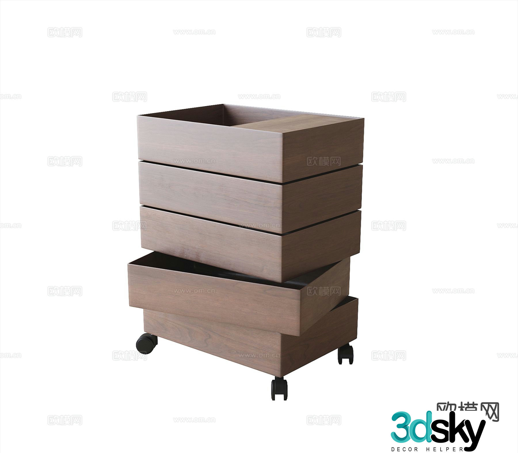 Modern bedside table 3d model