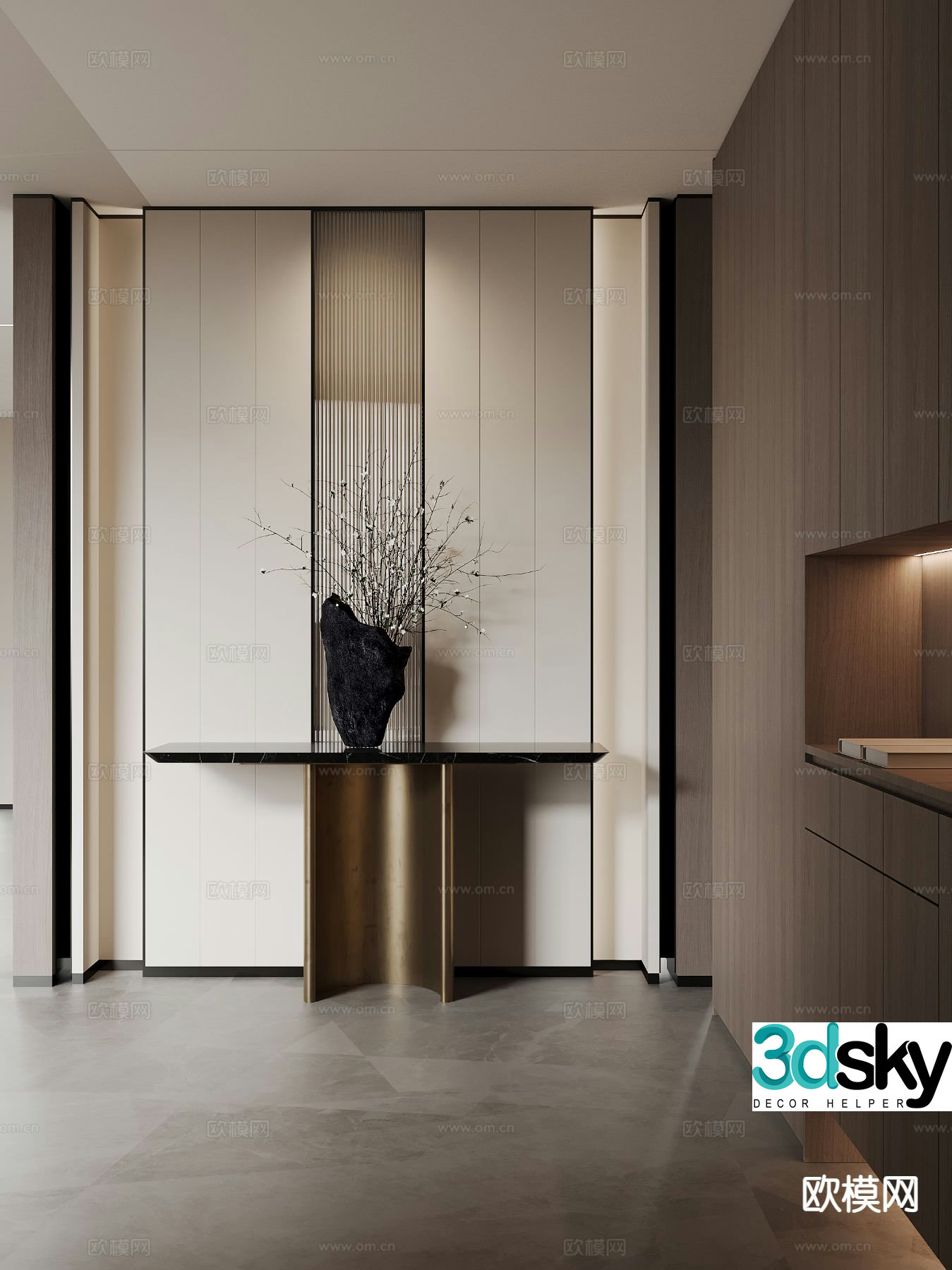 Modern entrance aisle 3D model