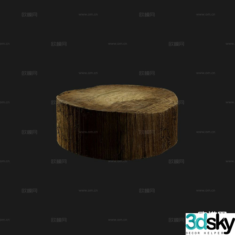 log pile wood pile wooden pier 3d model