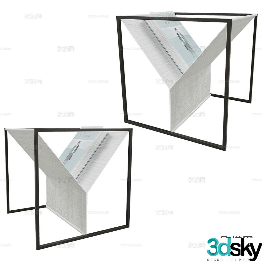 Zuiver Group bookshelf magazine rack 3d model