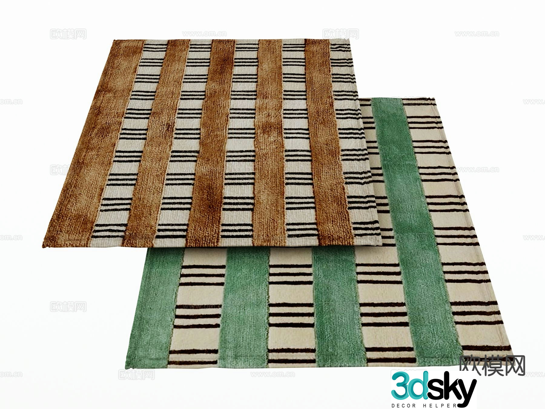 Modern carpet plaid carpet 3d model