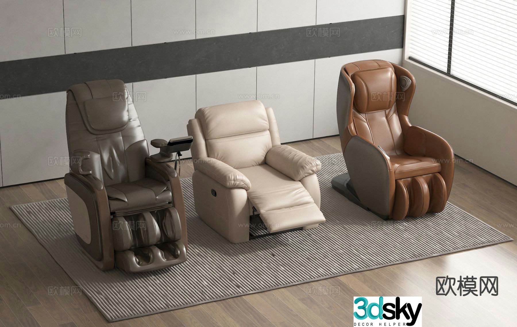 Modern massage chair massage sofa 3d model