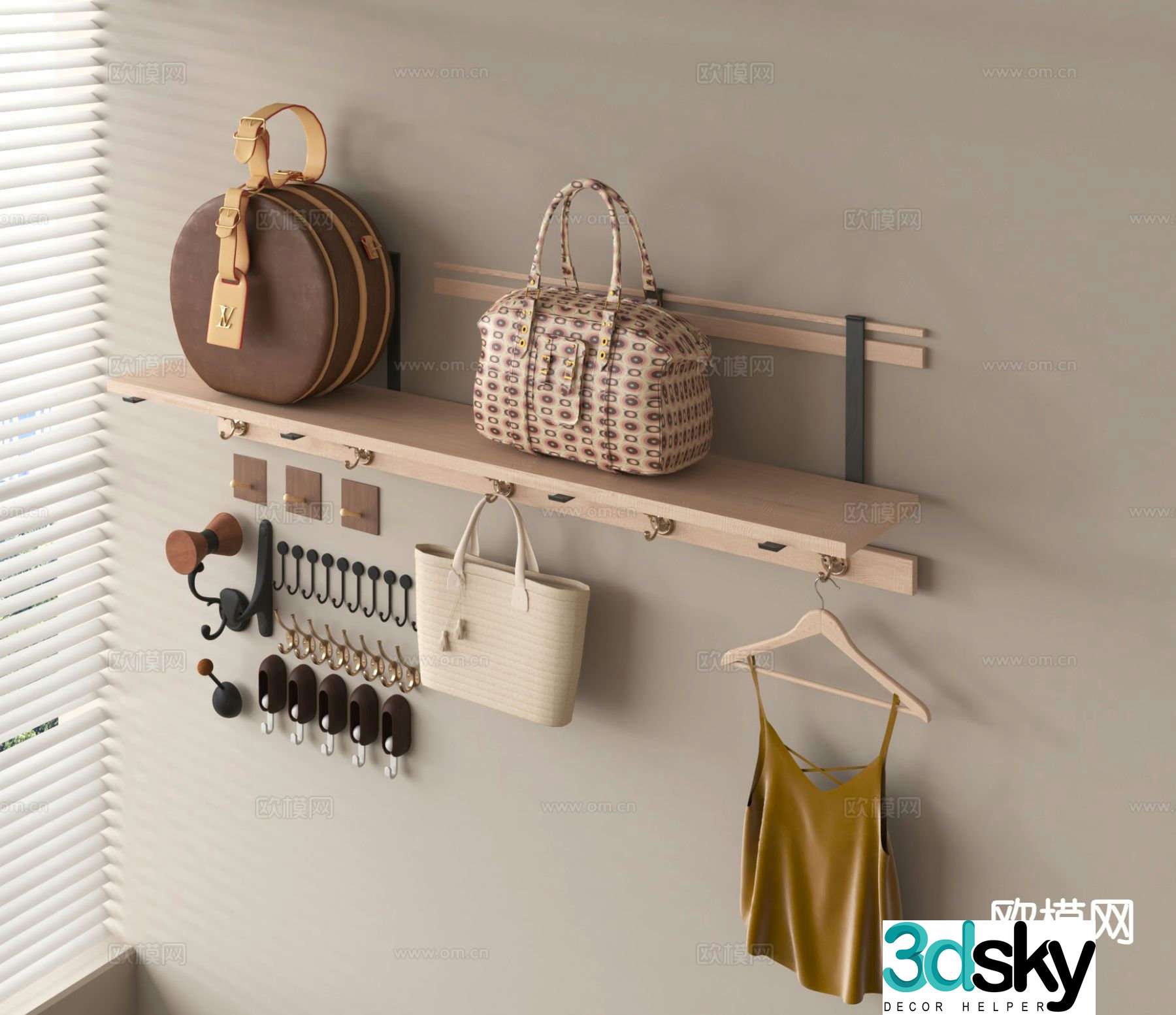 Storage hook clothes hook 3d model