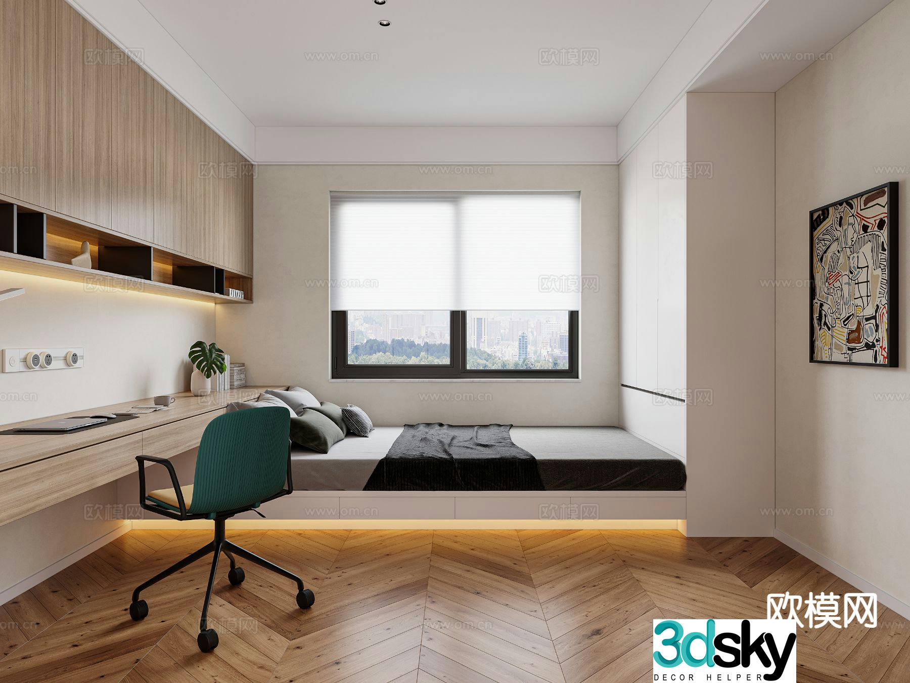 Modern tatami children’s room 3d model