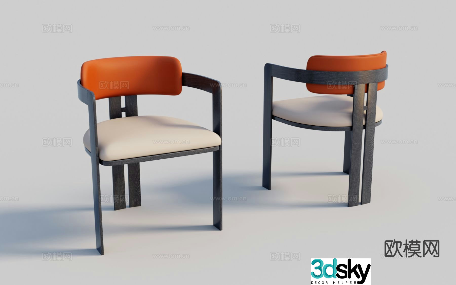 Chair Single Chair Dining Chair Leisure Chair 3d model
