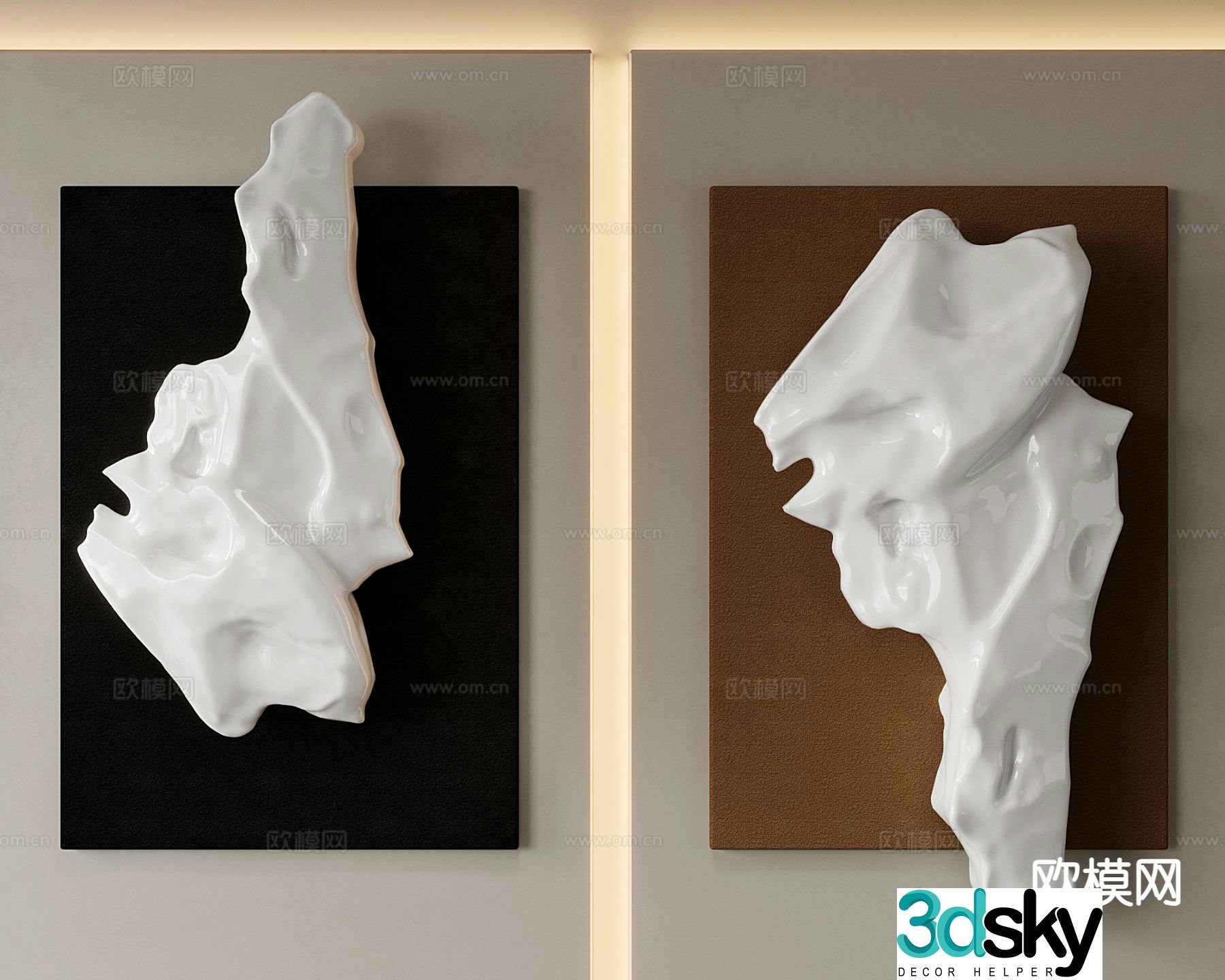 Three-dimensional relief painting physical painting decorative painting 3D model
