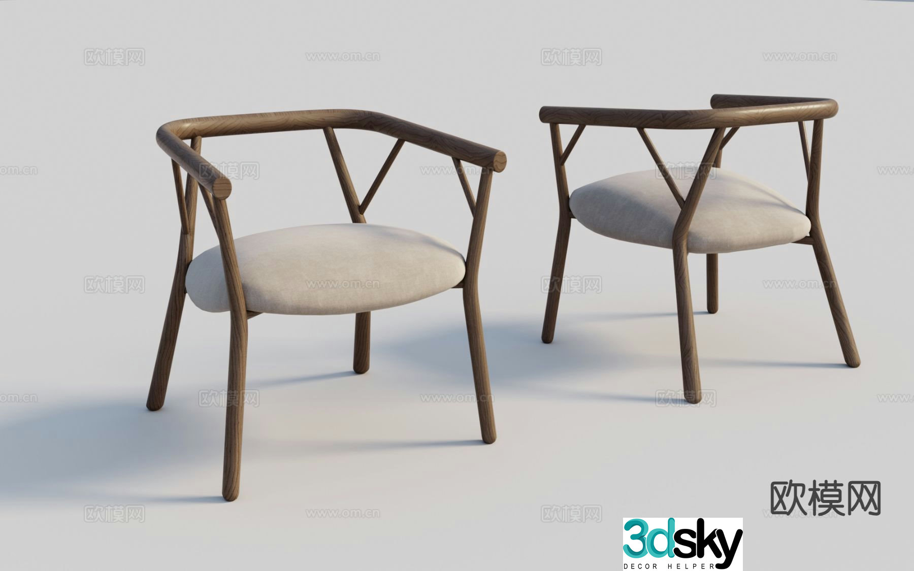 Chair Single Chair Dining Chair Leisure Chair 3d model