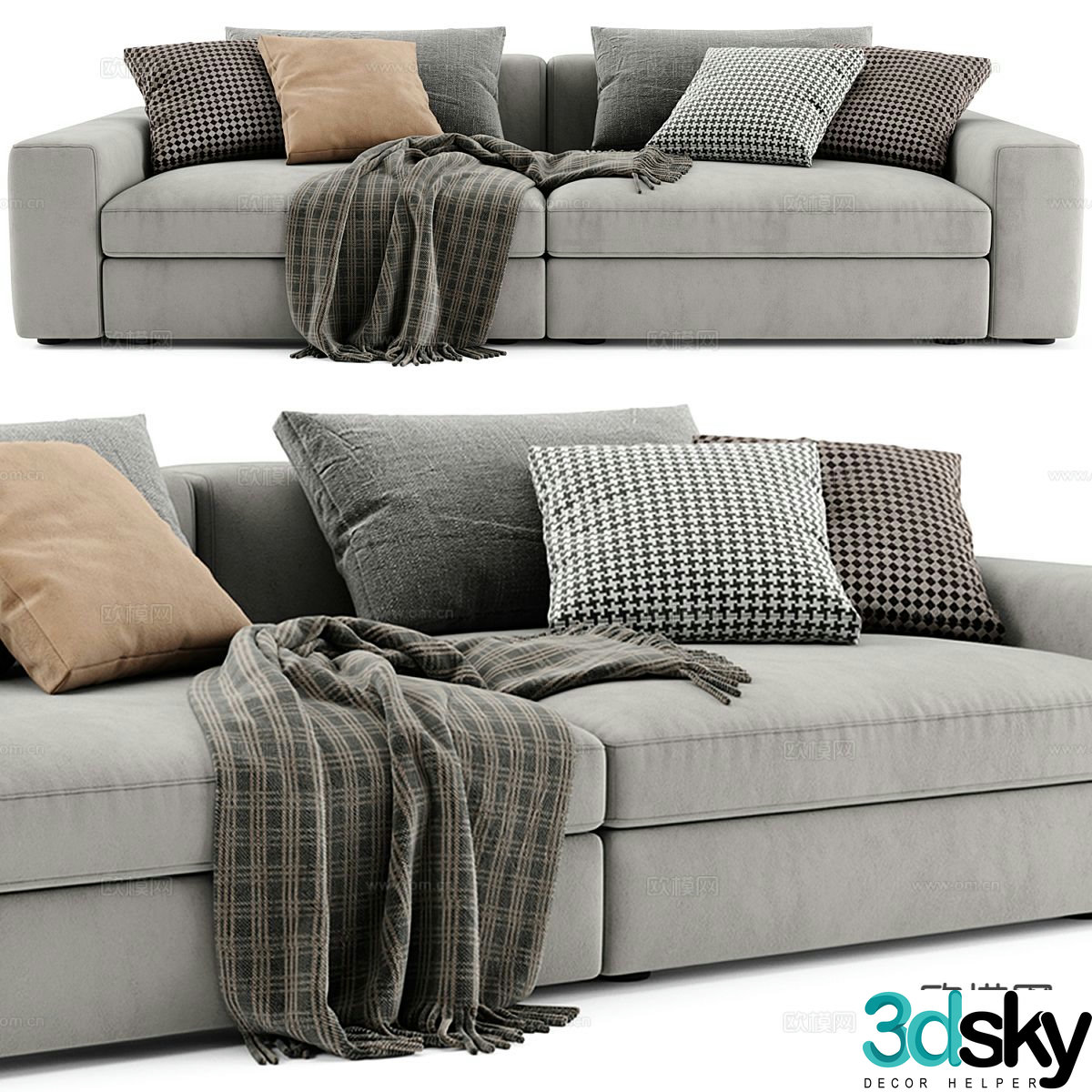 Double sofa 3d model