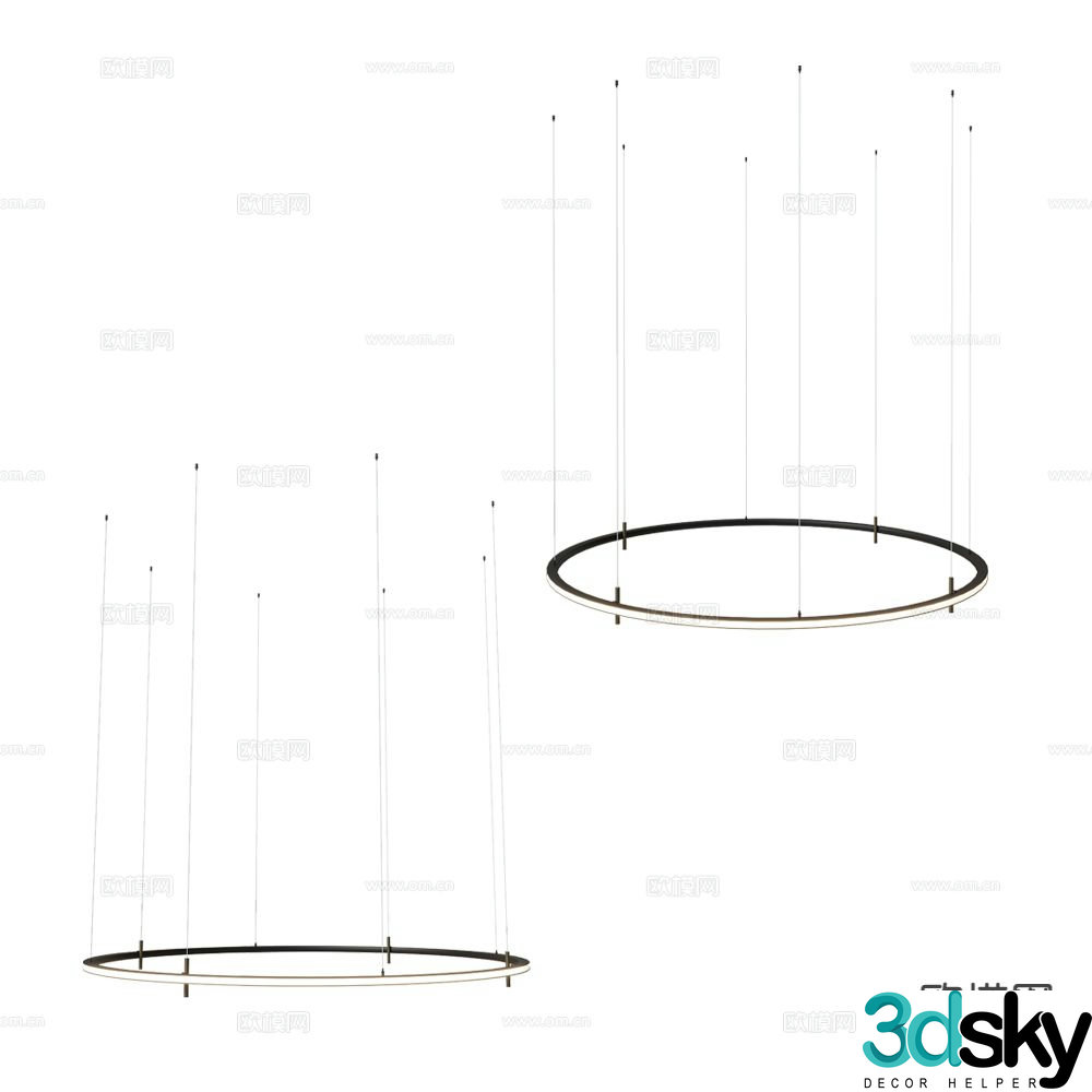Paolo Castelli ring chandelier art chandelier 3d model