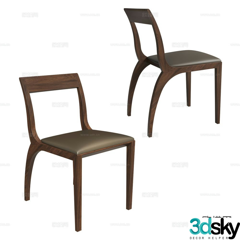 Pacini medieval style chair dining chair 3d model