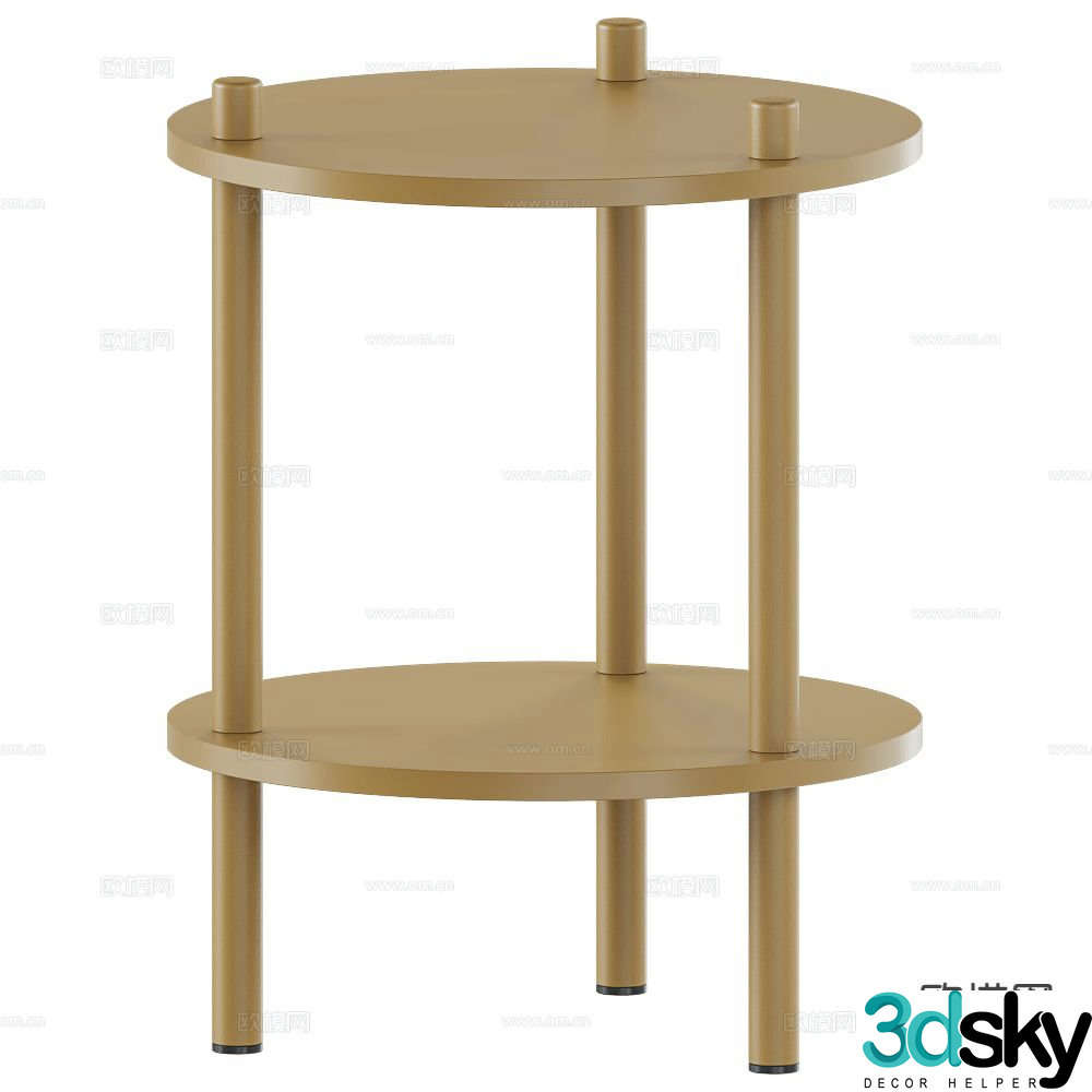 Delo side table corner table round table 3d model