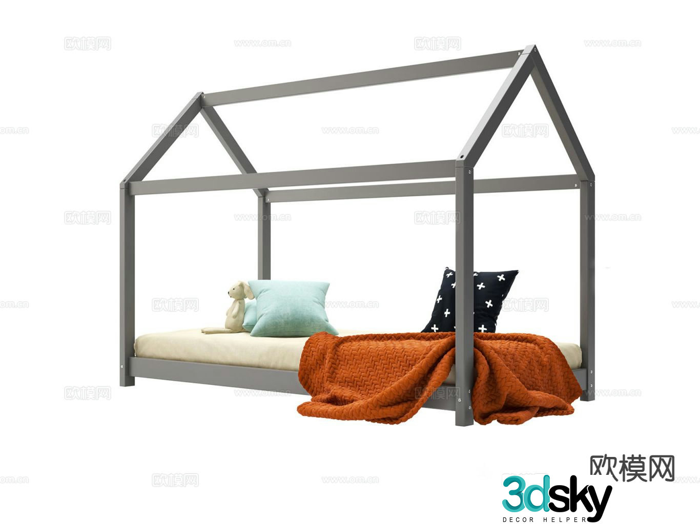 Children’s bed tent bed 3d model