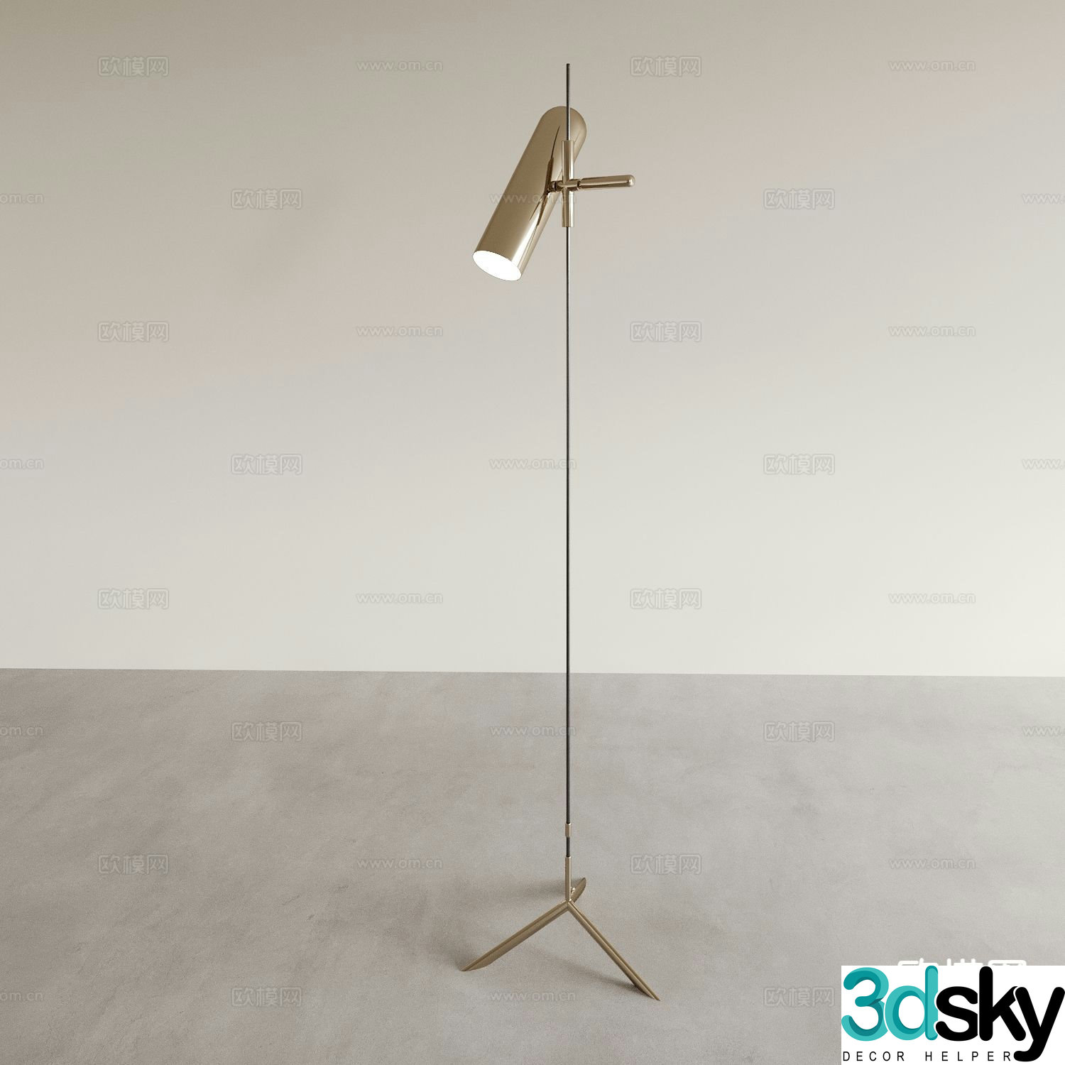 Light luxury floor lamp 3D model