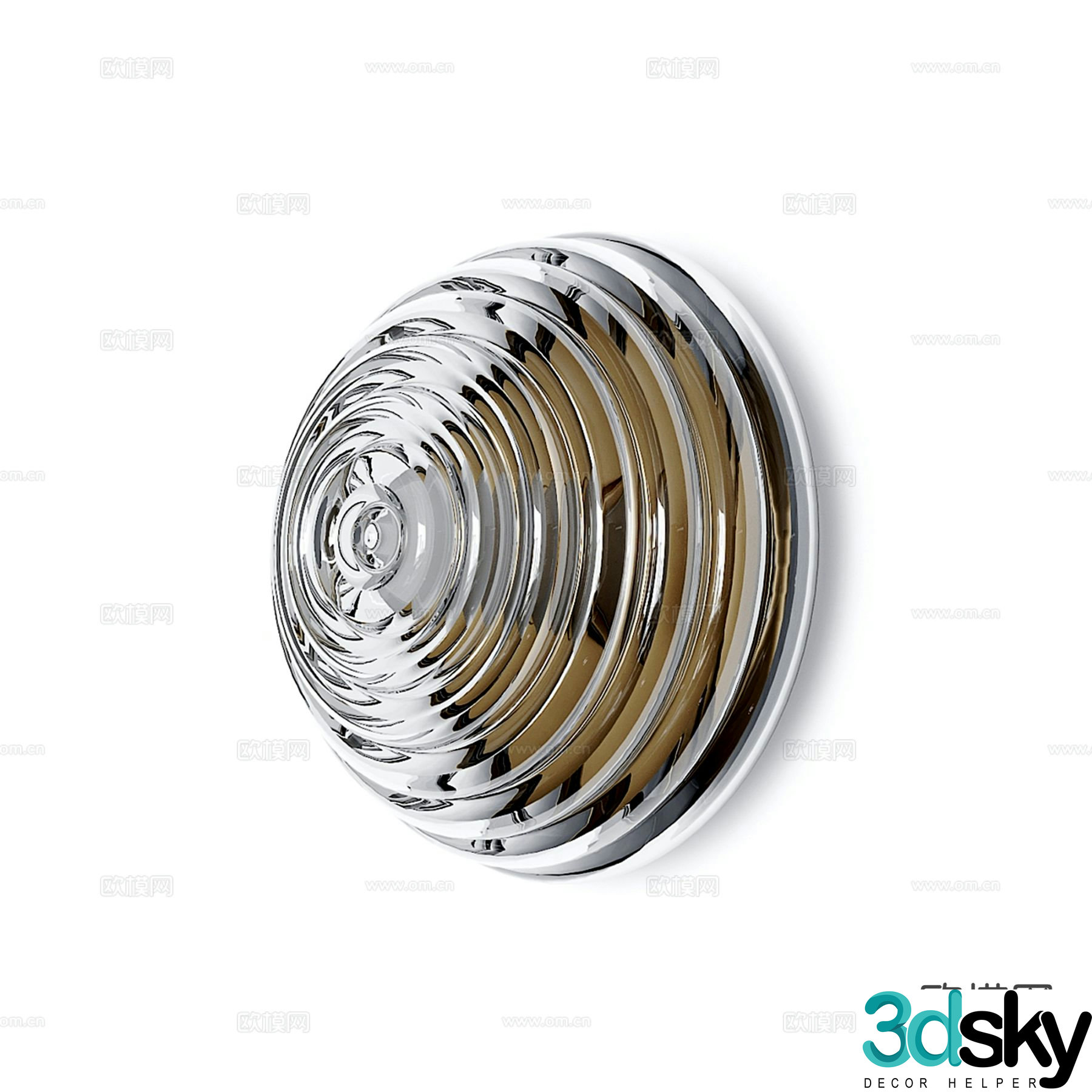 Modern glass wall light 3d model