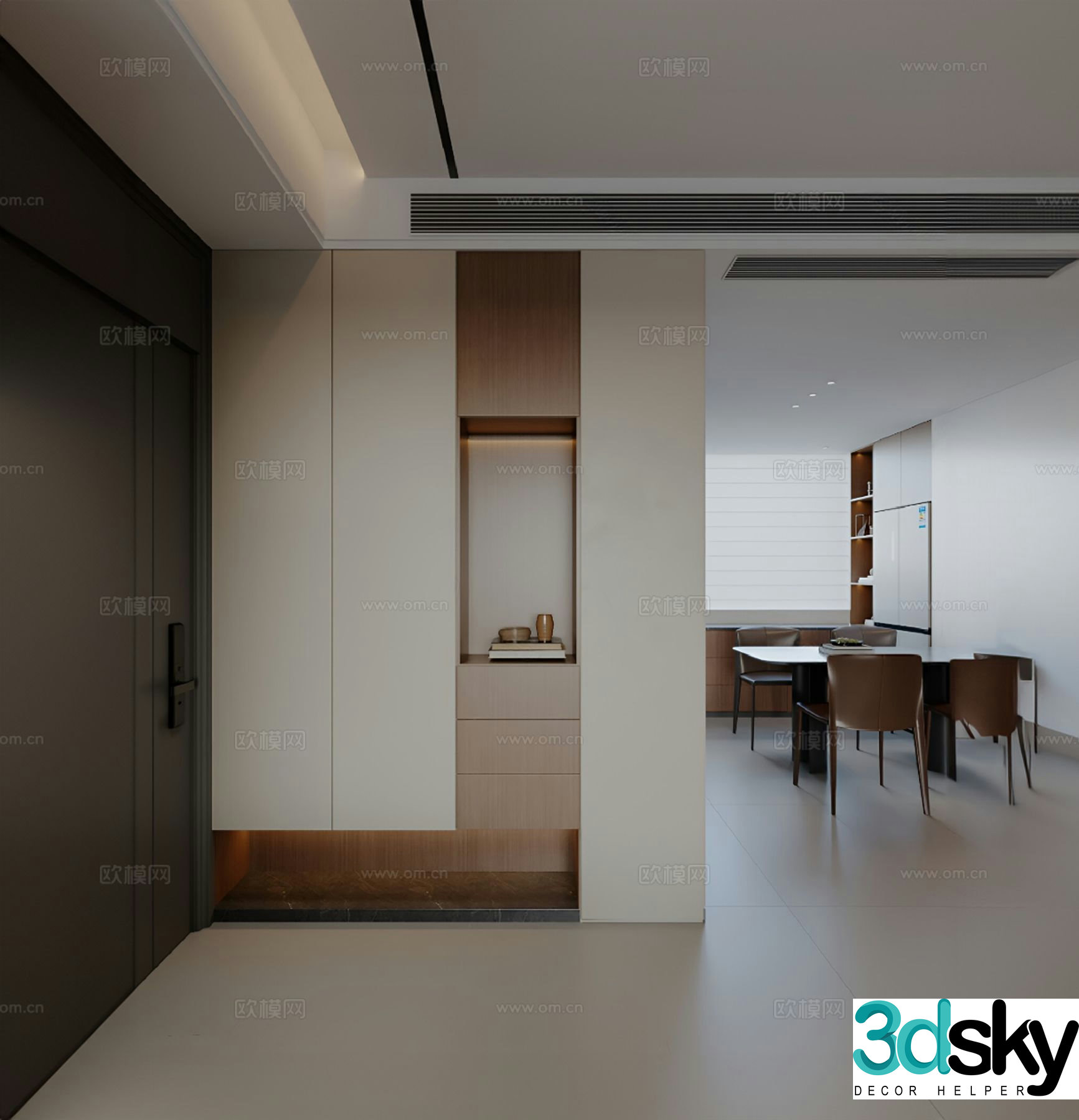 Entrance hall entrance hall aisle 3D model
